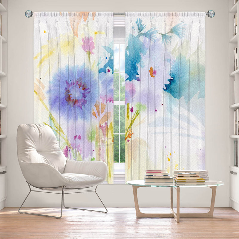 Delila Room Darkening Curtain Pair, 40" W x 82" L