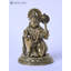 Petite statue de Hanuman assis de bonne qualité en bénédiction du geste de la statue en laiton doré du temple de la maison, cadeau DDD988