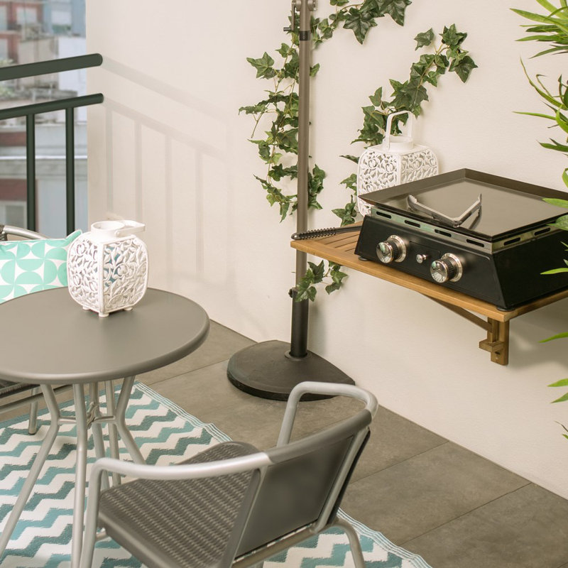 Nina 80cm Solid Wood Rectangular Folding Table
