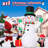 Christmas Inflatables 8 FT Snowman Inflatable Blow Up Penguins with Built-in Music Box & Rotating Colorful LED Lights