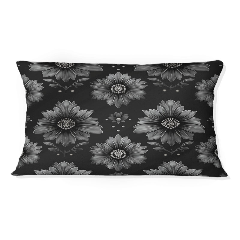 Coussin lombaire transitionnel gris et noir