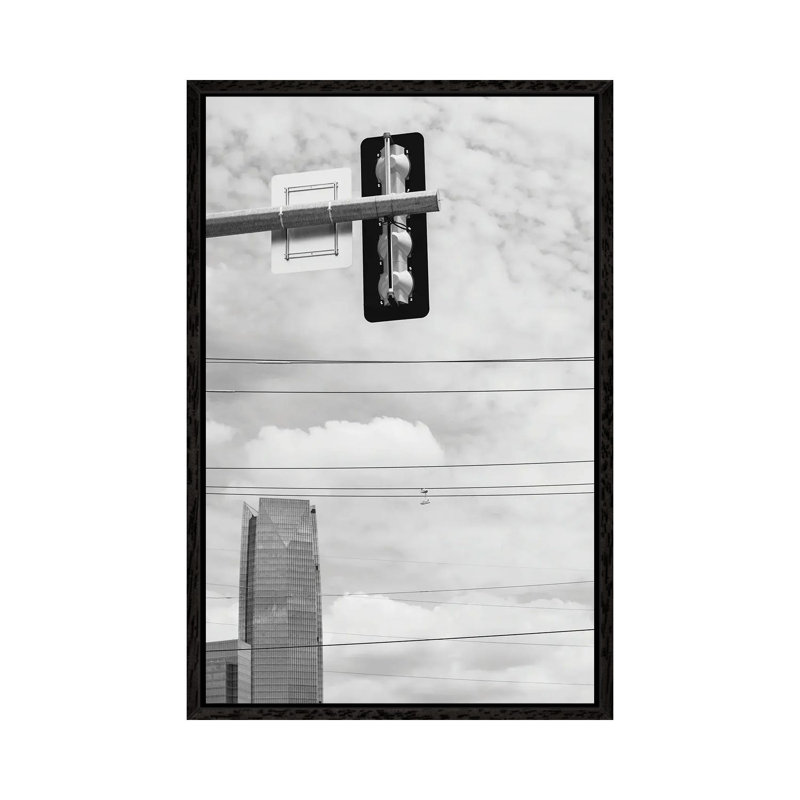 Downtown Okc by Bethany Young - Print on Canvas, Black Framed, 66.04cm H x 45.72cm W x 3.81cm D