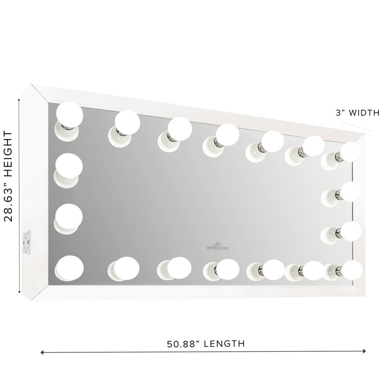 Miroir de salle de bain Starlight, Blanc