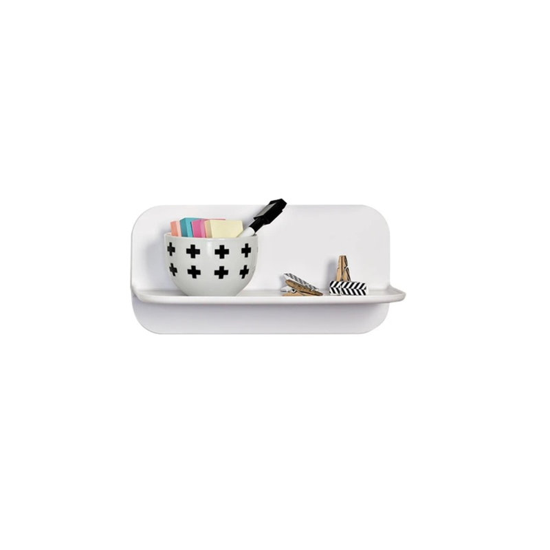 Tablette murale ajustable en ardoise Bowmansville, Blanc