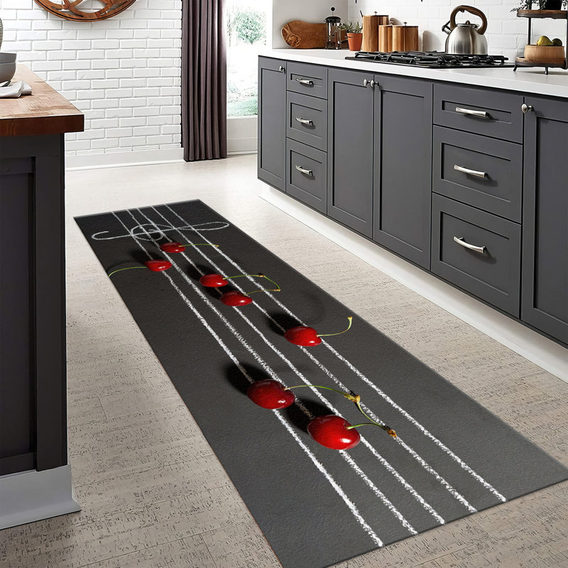 Floral Elegance Non-Woven Thin Type Printed Rug Featuring Sophisticated Color Palette and Unique Blossoming Design