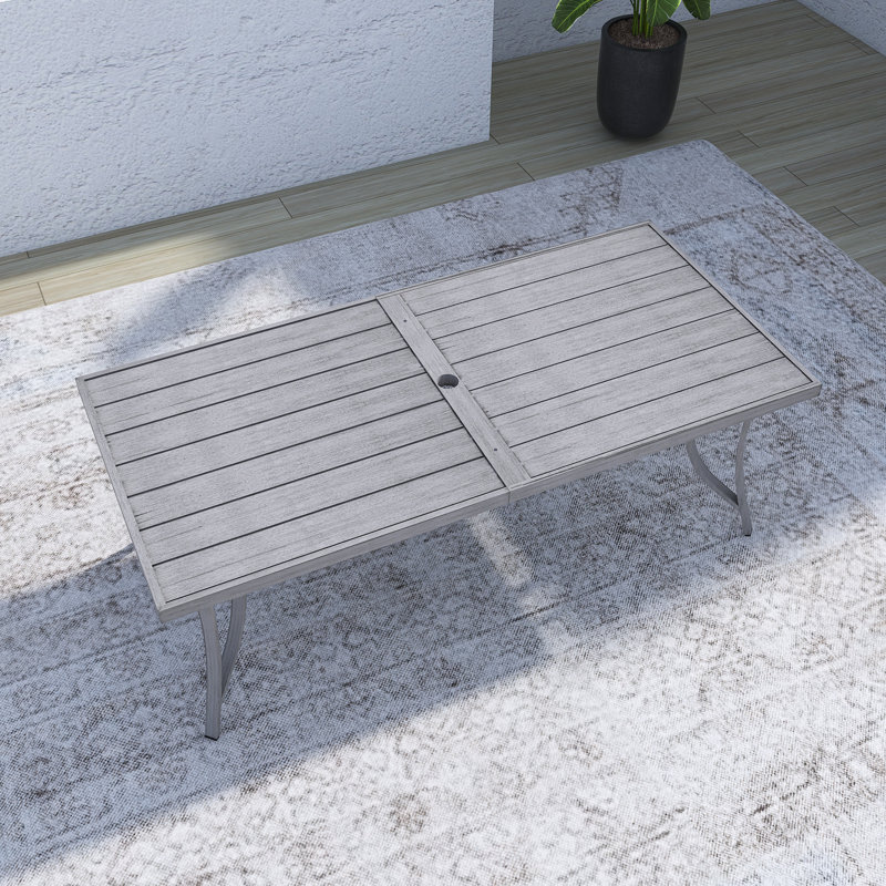 Modern Square Aluminum Dining Table