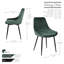 Chaise d'appoint rembourrée en velours Veronica-2041302831