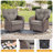 Fiorillo 7-Piece Outdoor Wicker Patio Conversation Set With Cushions/2 Swivel Chairs And Coffee Table-1118786405
