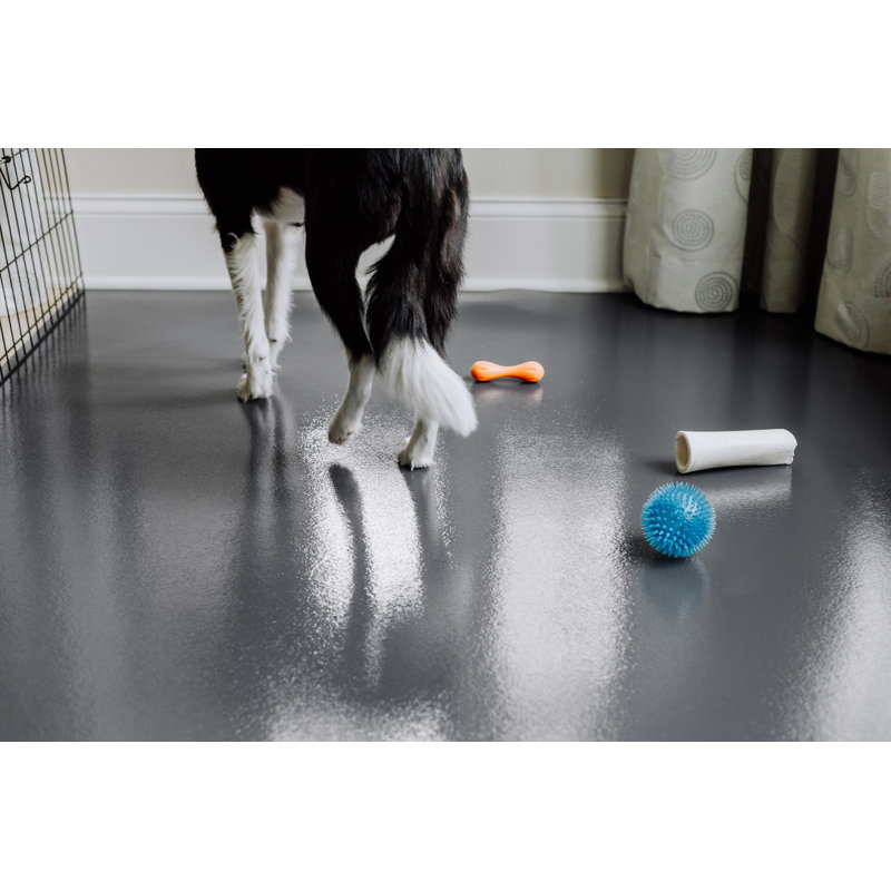 Ceramic Pattern Floor Protector Mat, Slate Gray, 7.5' L x 17' W x 75mm H