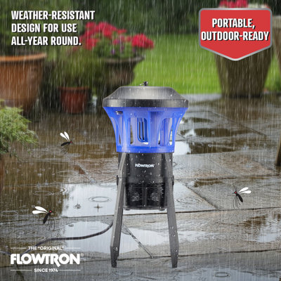 Trappe anti-insectes Flowtron UV, tueur de mouches puissant, couverture de 1/2 acre, contrôle des insectes d'extérieur silencieux