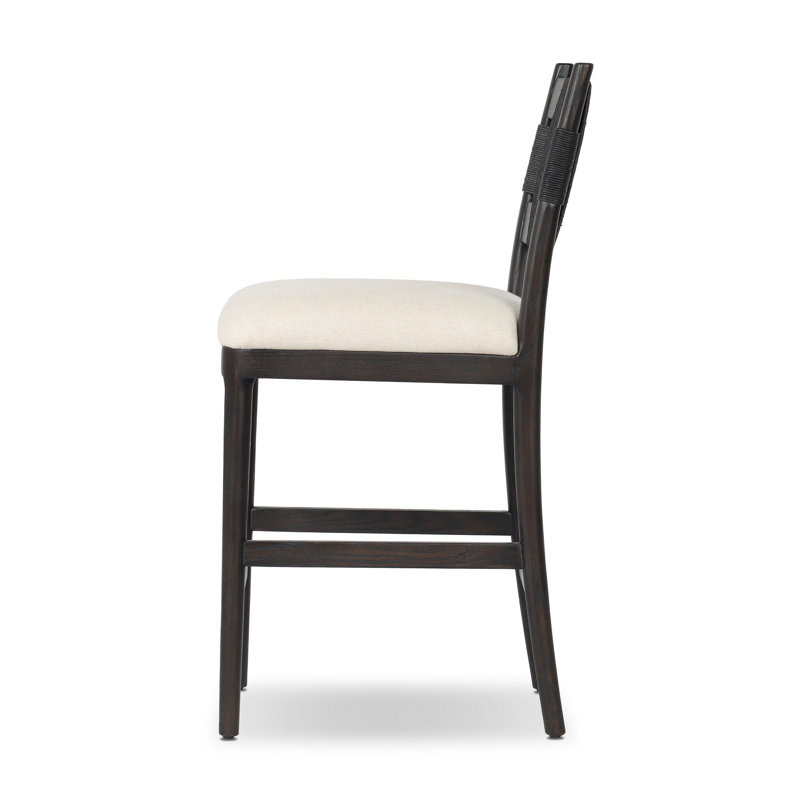 Tova Upholstered Stool, Black