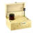 Large Bamboo Stash Box With Combination Lock Jars With Detachable Compartment, Wooden Decorative Storage Box With Alright Brushes