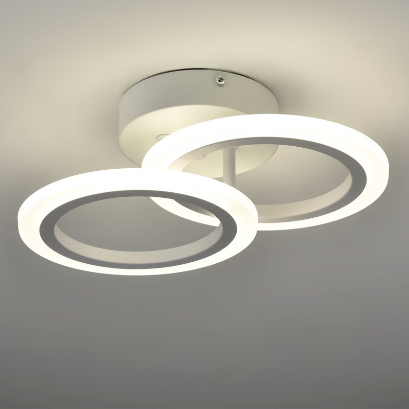 Plafonnier moderne à DEL blanc mat 15 W 4 000 K