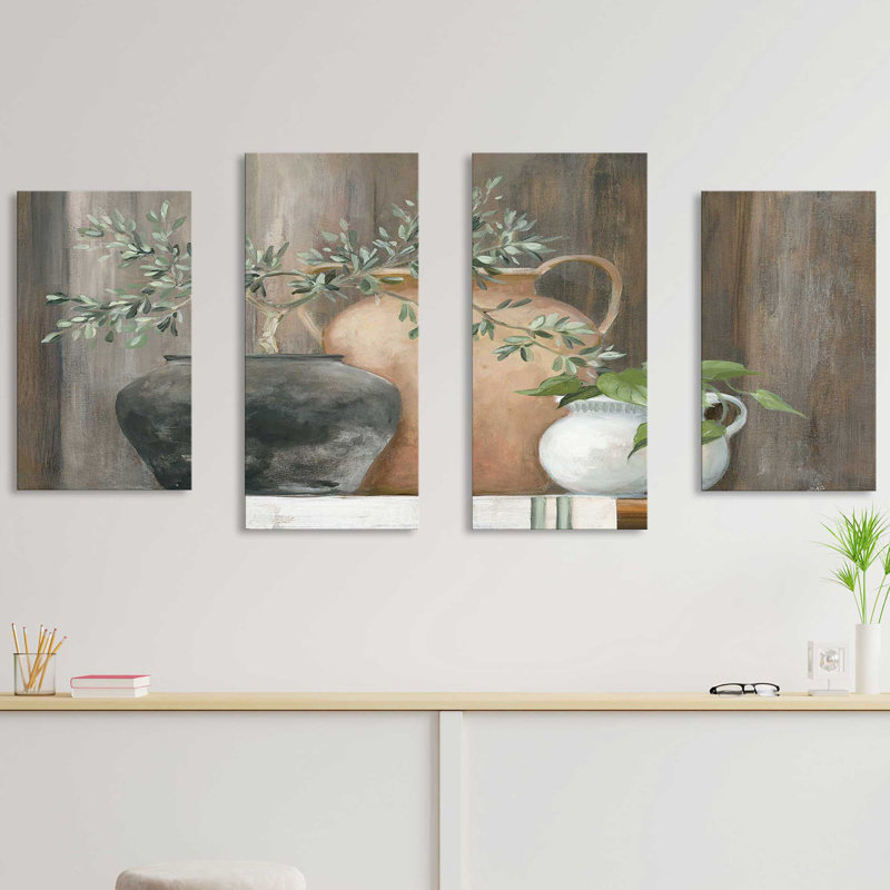 Simplicité - 4 pièces sur toile tendue, H 30 po x l 56 po