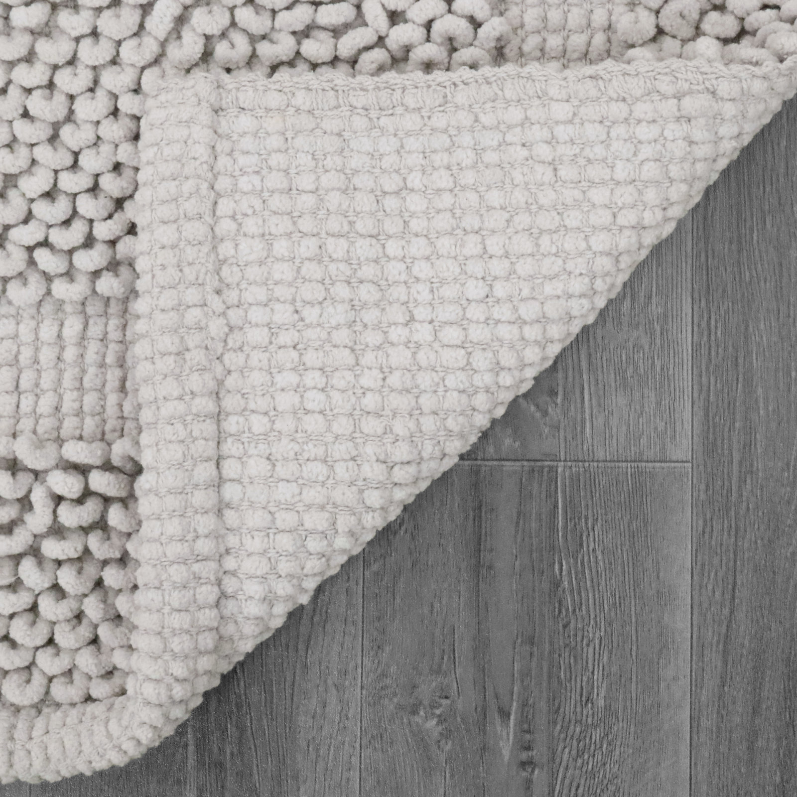 Payten Classic Cotton Bath Mat, Soft Gray, Set of 2 - 17" W x 24"L / 20"W x 32"L