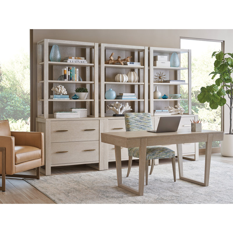 Hewitt 2-Drawer Lateral Filing Cabinet, Light Taupe/Champagne 