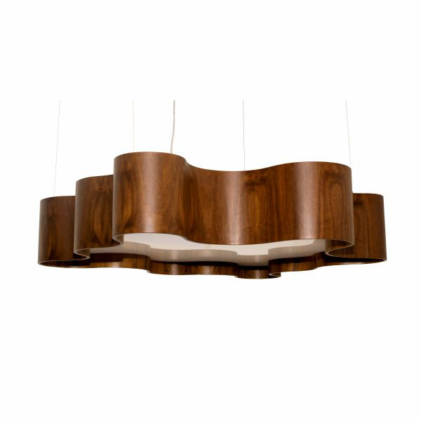 1 - Light LED Pendant, Imbuia, Imbuia