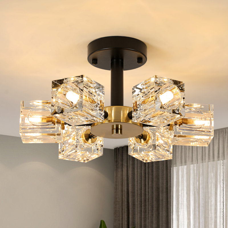 Plafonnier semi-encastré 6 lumières Wenkai