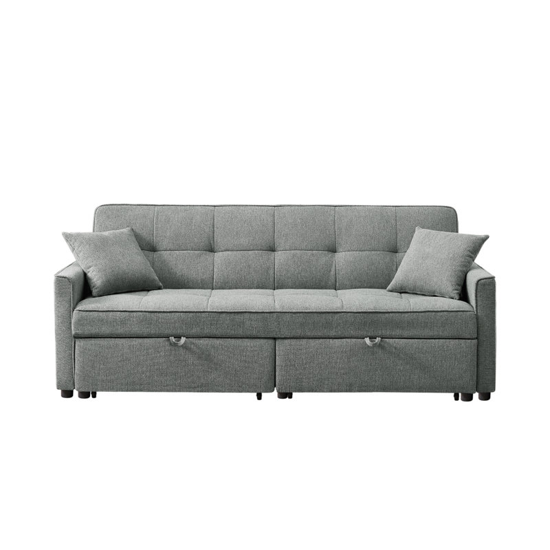 Canapé-lit moderne convertible de 83,47 pouces en tissu 3 1, pour salon, appartement, bureau