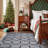 Gray & Black Hexagon Pattern Area Rug, Soft Plush Carpet for Living Room Hallway, Festive Holiday Rug for Halloween Christmas, Non-Slip Floor Mat for Home Office, Stylish Geometric Decor-423156206