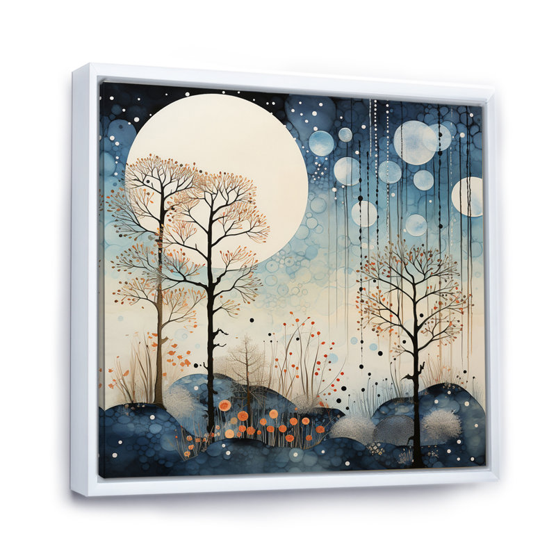 Art japonais du Japon, sérénité zen, paysage de minamlisme III - Art mural japonais, Cadre flottant blanc