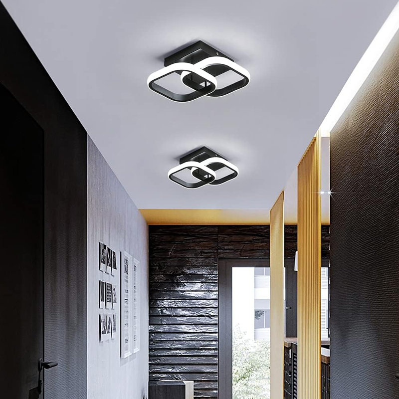 Plafonnier encastré 2 lumières DEL