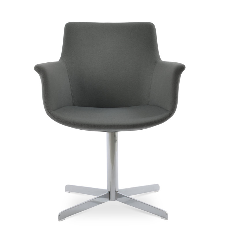 Fauteuil pivotant 4 étoiles Bottega, Noir, Similicuir noir
