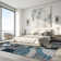 Mehul Abstract Machine Woven Area Rug in Blue/Ivory/Gray