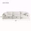 Canapé modulaire surdimensionné surdimensionné en nuage, canapé 3 places confortable rembourré de duvet de 120 po pour le salon, sièges profonds et minimalistes pour les bureaux 3 pièces