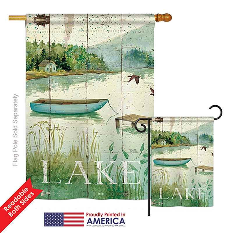 Ensemble de drapeaux verticaux en polyester 40 x 28 po At the Lakeside