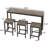 Francestown Long Dining Table Set With 3 Stools Pub Kitchen Set Side Table With Footrest,dining room set,dining table set-1003972657
