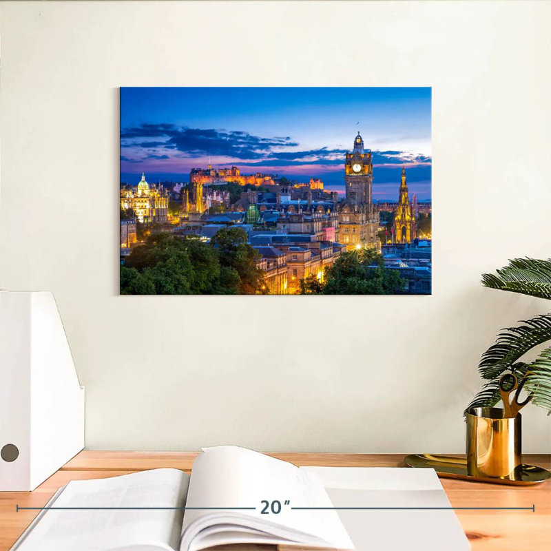 Kavia Edinburgh At Night Time, 8" H x 12" W