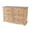 Payton 6 Drawer Double Dresser, 3+3 wide chest of drawers
