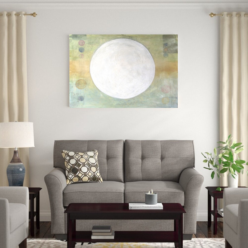 «Celestial Skies I» par Renée W. Stramel - peinture sur toile tendue, H 32 po x l 48 po