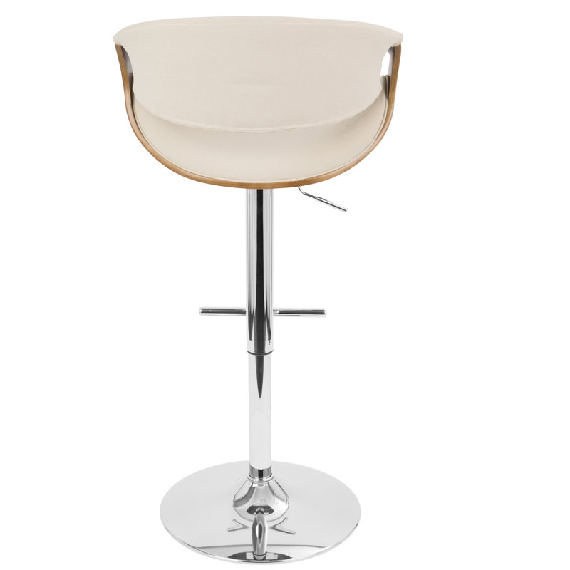 Betuel Swivel Upholstered Adjustable Height Counter Stool with Metal Frame