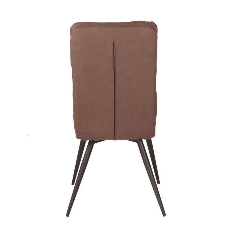 Chaise d’appoint rembourrée Lydia, Marron