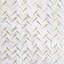 Vara 11x13 Polished Nero Marble and Brass Inlay Mosaic Tile