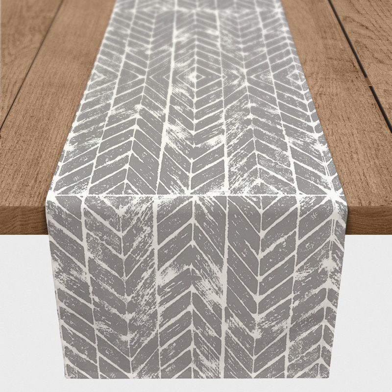 Chemin de table Fonville, Gris pâle, 72 po x 16 po