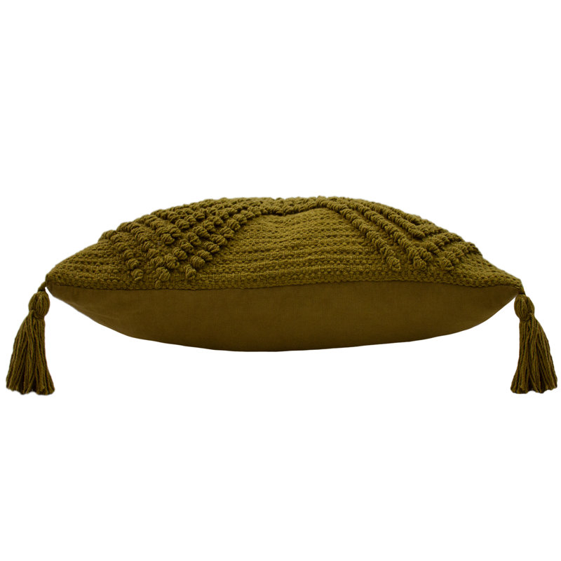 Halmo Square Throw Cushion, Dark Green, Polyester