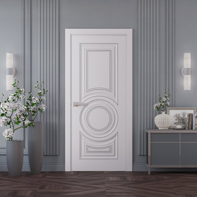Panneau de porte à dalle | Émail impérial blanc 1855 | Portes de salle de bain et de chambre à coucher