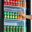 Réfrigérateur commercial pour marchandisage, réfrigérateur à porte vitrée 12,7 pieds cubes / 360 L, refroidisseur de boissons vertical avec boîte à lumière personnalisable, 4 tablettes réglables et lumière DEL douce pour les magasins à domicile