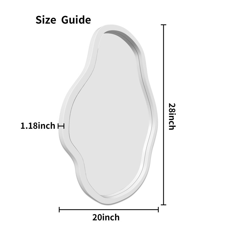 Miroir en bois, Blanc
