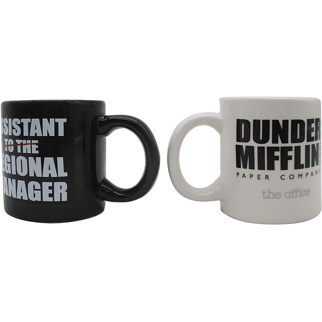 The Office Mugs Best Boss Manager Ceramic Salt And Pepper Shaker Set Silver Buffalo