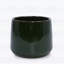 Ensemble de 4 pots à fleurs en céramique émaillée faits à la main, vert foncé, pour plantes grasses et cactus, avec trous de drainage, parfaits pour une utilisation intérieure et extérieure