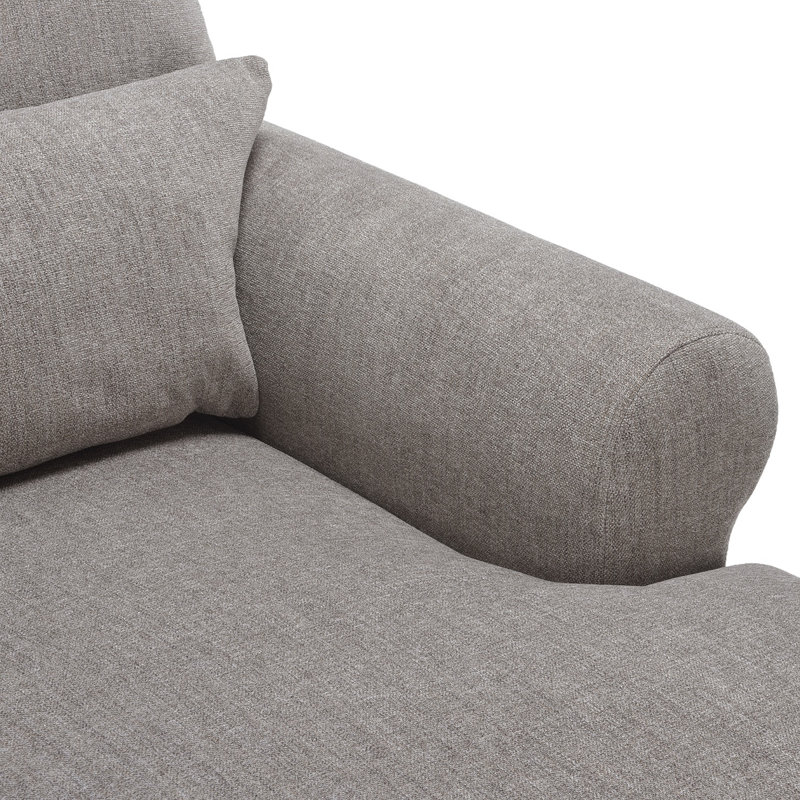 Chaise longue rembourrée avec dossier réglable, Gris clair