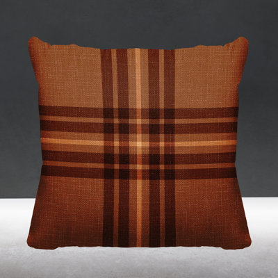 Plaid Outdoor Reversible Throw Pillow