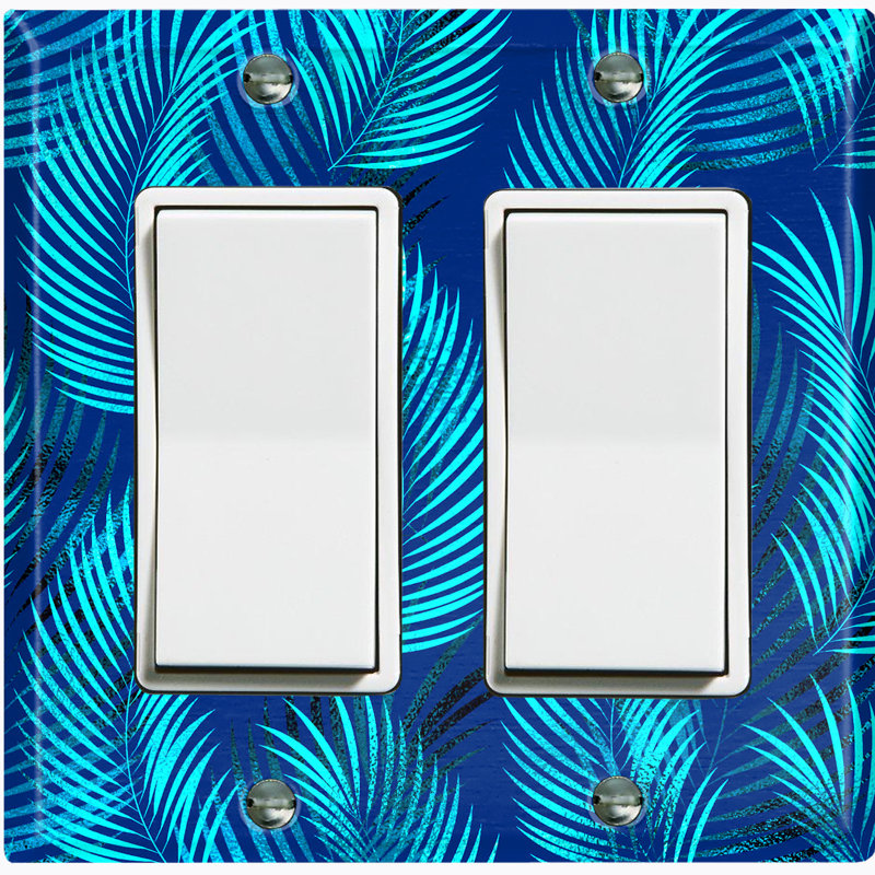 Patterned 2 - Gang Toggle Light Switch Standard Wall Plate