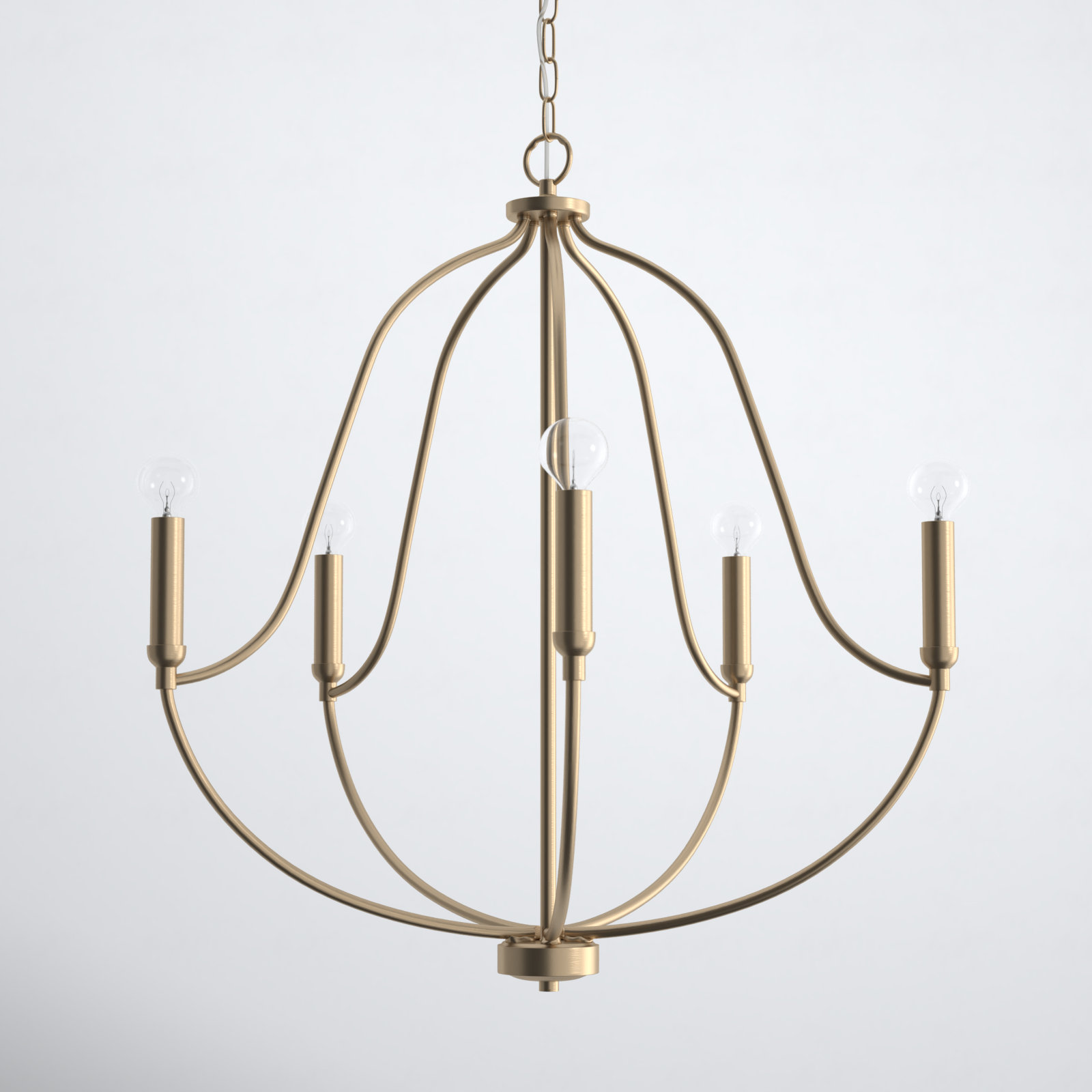 Kanda 5-Light Chandelier, Aged Brass