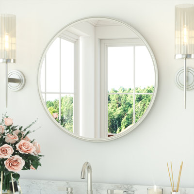 Round Bathroom Mirror with Tempered Glass