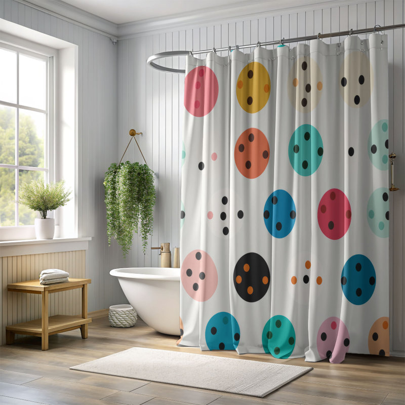 Spot Motif - Rideau de douche Premium, H 74 po x l 71 po